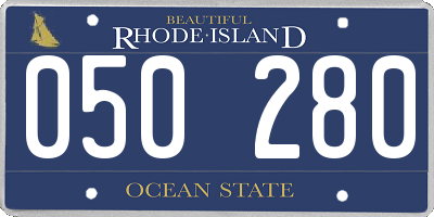 RI license plate 050280