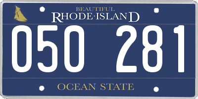 RI license plate 050281