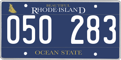 RI license plate 050283