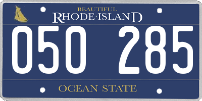 RI license plate 050285