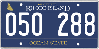 RI license plate 050288