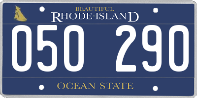 RI license plate 050290