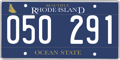 RI license plate 050291