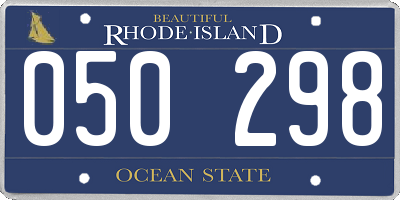 RI license plate 050298