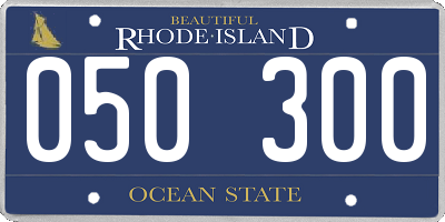 RI license plate 050300