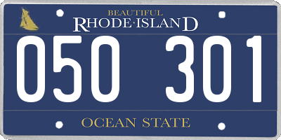RI license plate 050301