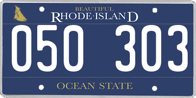 RI license plate 050303