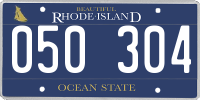 RI license plate 050304