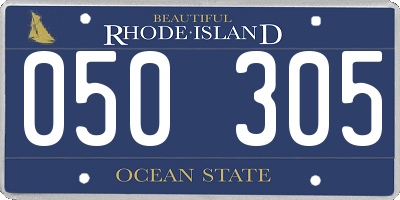 RI license plate 050305