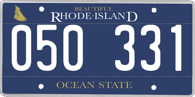 RI license plate 050331