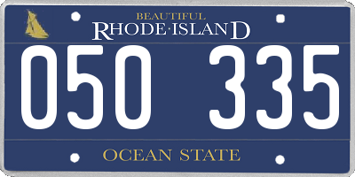 RI license plate 050335