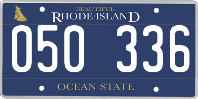 RI license plate 050336