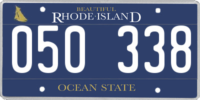 RI license plate 050338