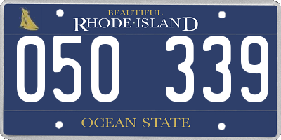 RI license plate 050339