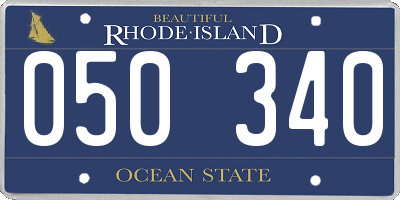 RI license plate 050340