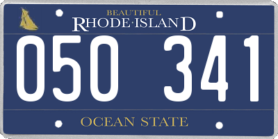RI license plate 050341