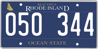 RI license plate 050344