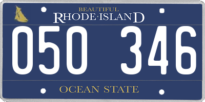 RI license plate 050346