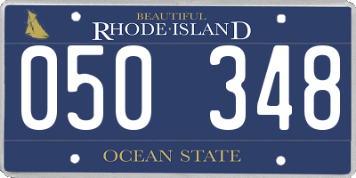 RI license plate 050348