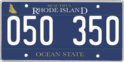 RI license plate 050350