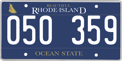 RI license plate 050359