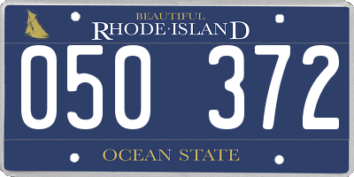 RI license plate 050372