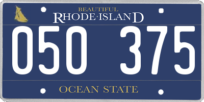 RI license plate 050375
