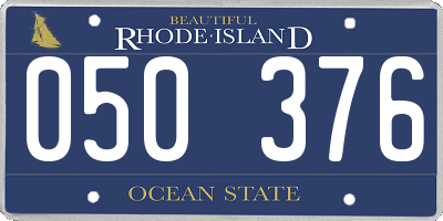 RI license plate 050376
