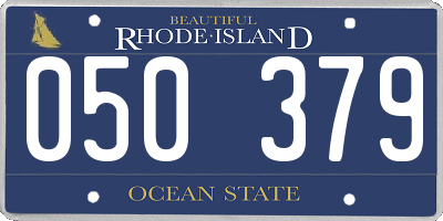 RI license plate 050379