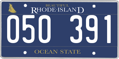 RI license plate 050391