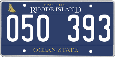 RI license plate 050393