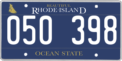RI license plate 050398