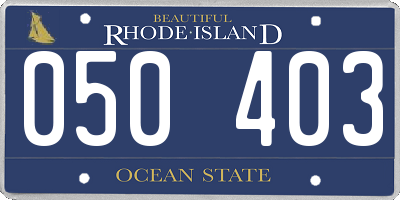 RI license plate 050403