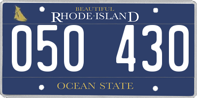 RI license plate 050430