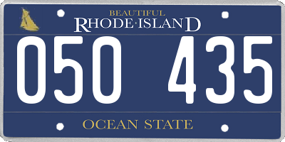 RI license plate 050435