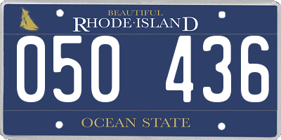RI license plate 050436