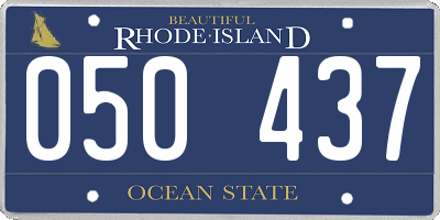 RI license plate 050437