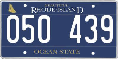 RI license plate 050439