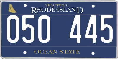 RI license plate 050445