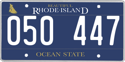RI license plate 050447