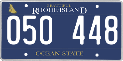 RI license plate 050448