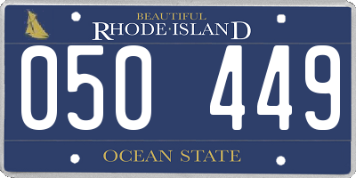RI license plate 050449