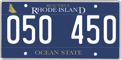 RI license plate 050450