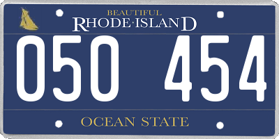 RI license plate 050454