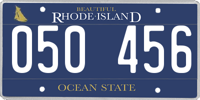 RI license plate 050456