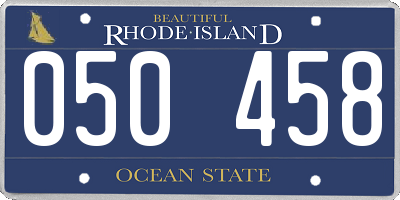 RI license plate 050458