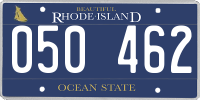 RI license plate 050462