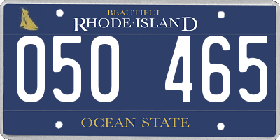RI license plate 050465