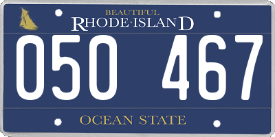 RI license plate 050467