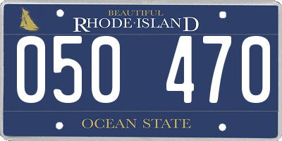 RI license plate 050470